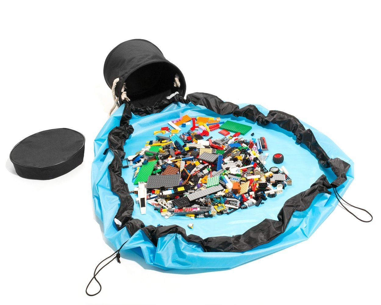 Auduma soma ar spēļu paklājiņu 2in1 - ZILS