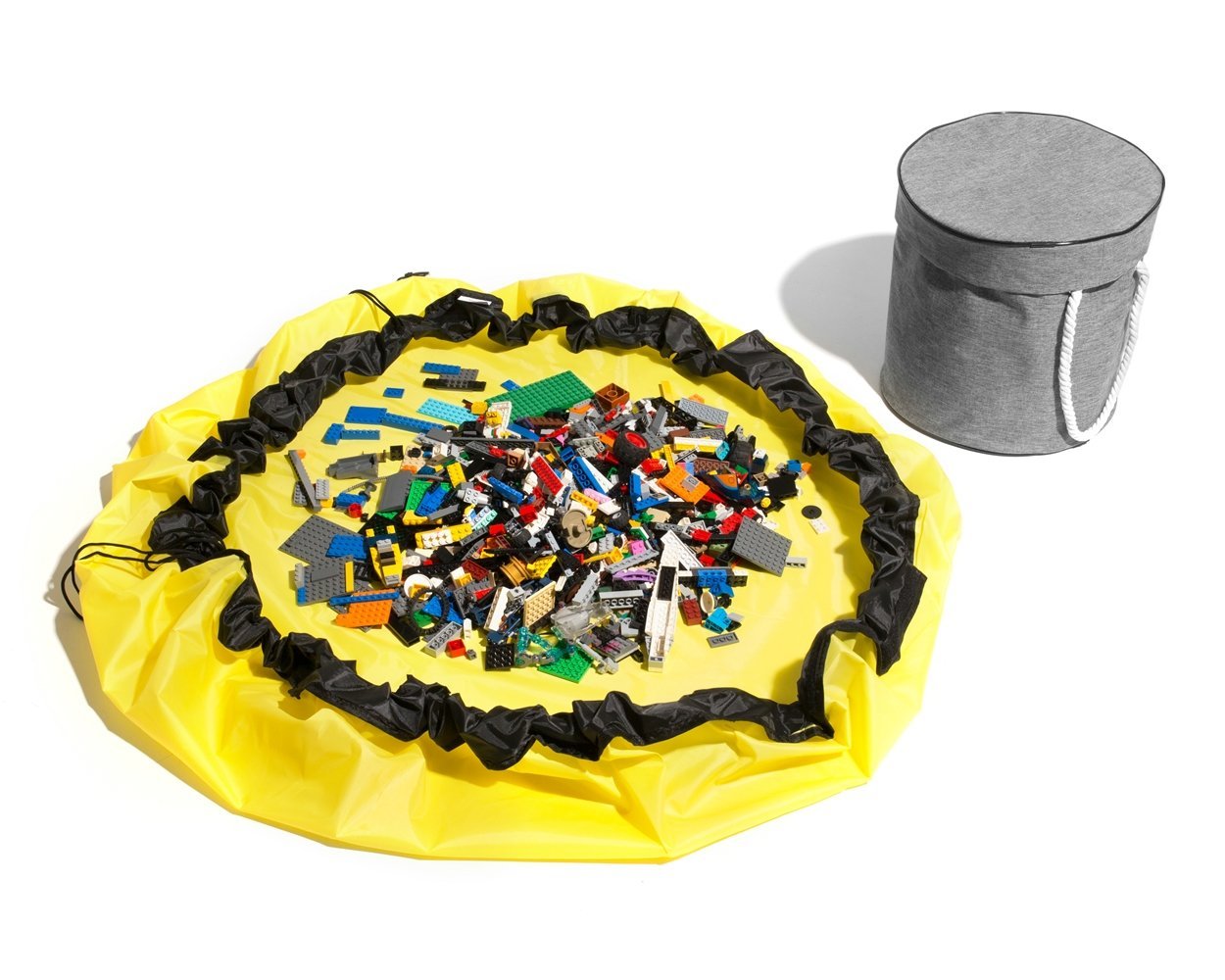 Auduma soma ar spēļu paklājiņu 2in1 - DZELTENS