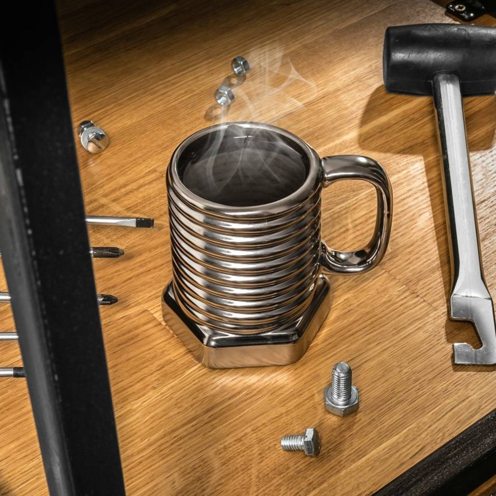 Skrūvējamā krūze - SUDRABA