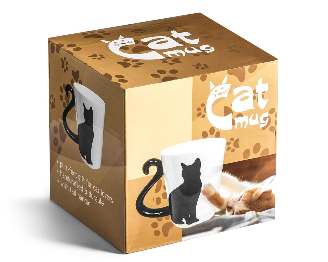 Kaķa krūze ar astes rokturi