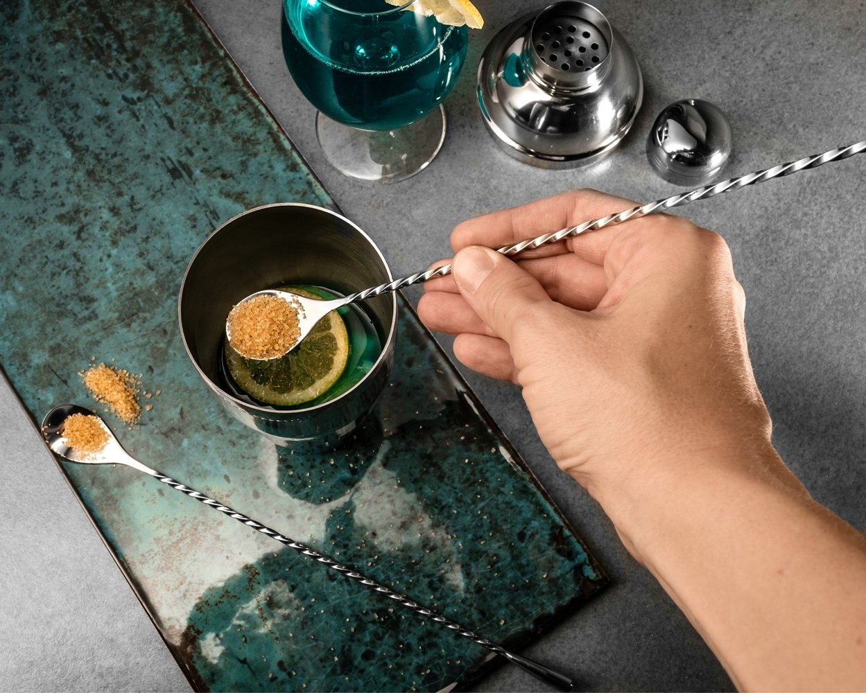 Kokteiļu un dzērienu maisīšanas karotes 2 gab