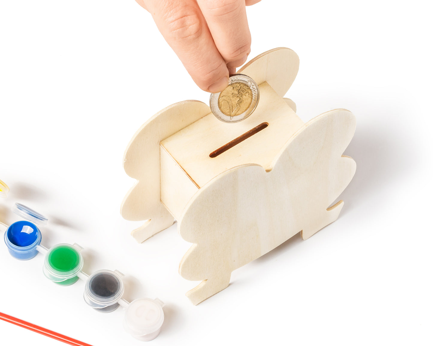 Naudas banka - krājkase FROG ar krāsošanas komplektu