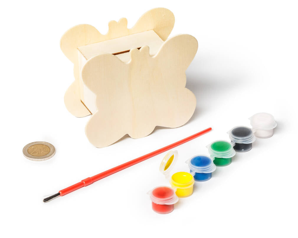 Naudas banka - krājkase BUTTERFLY ar gleznu komplektu