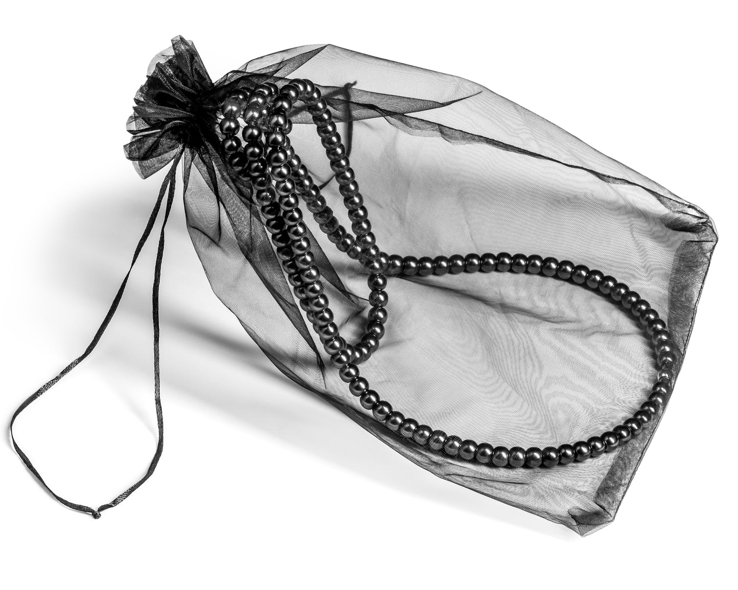 Pērļu kaklarotas vīna turētājs - MELNS