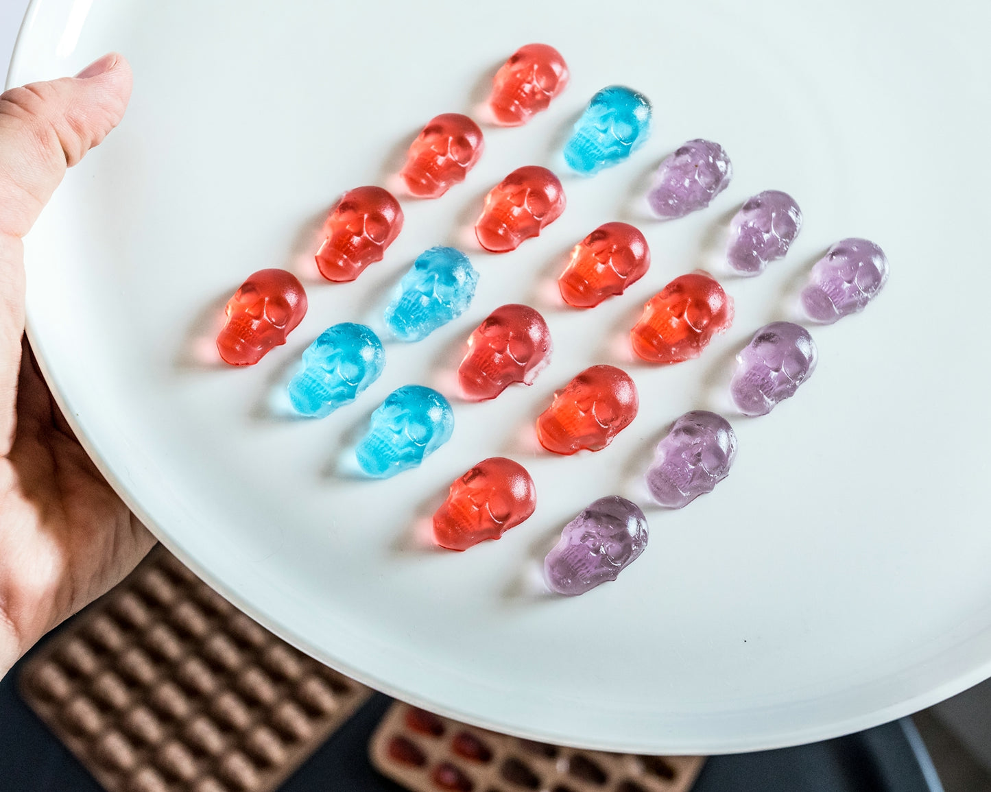 Sveķains SKULLS želeja, šokolāde, ledus veidne