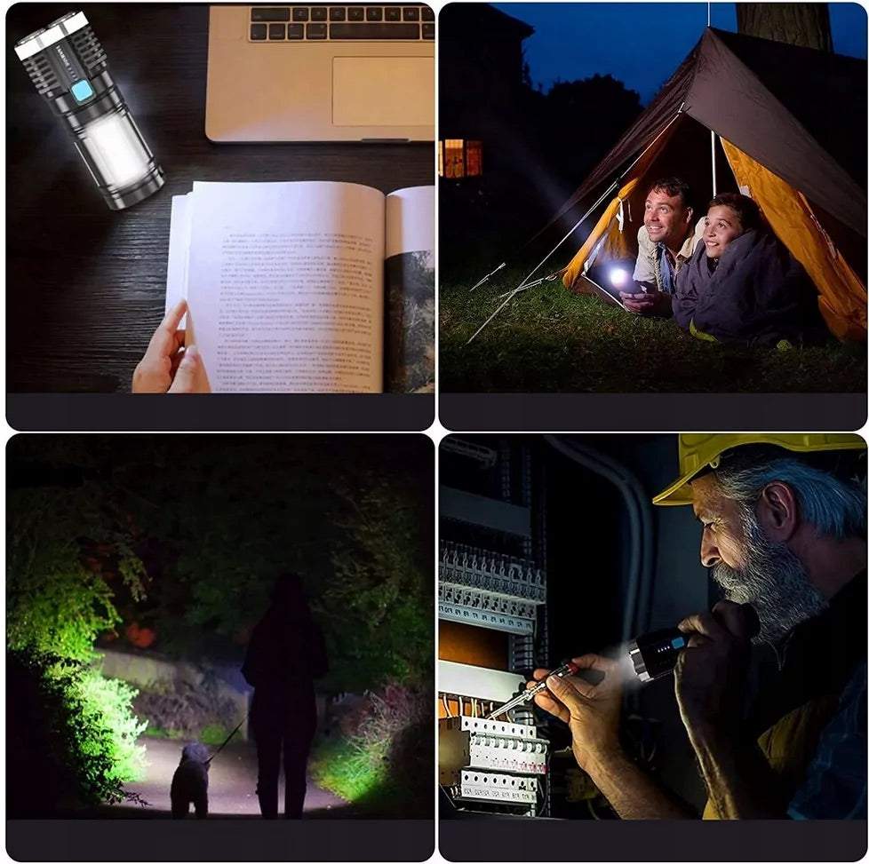 Taktiskais lukturis USB 5 LED