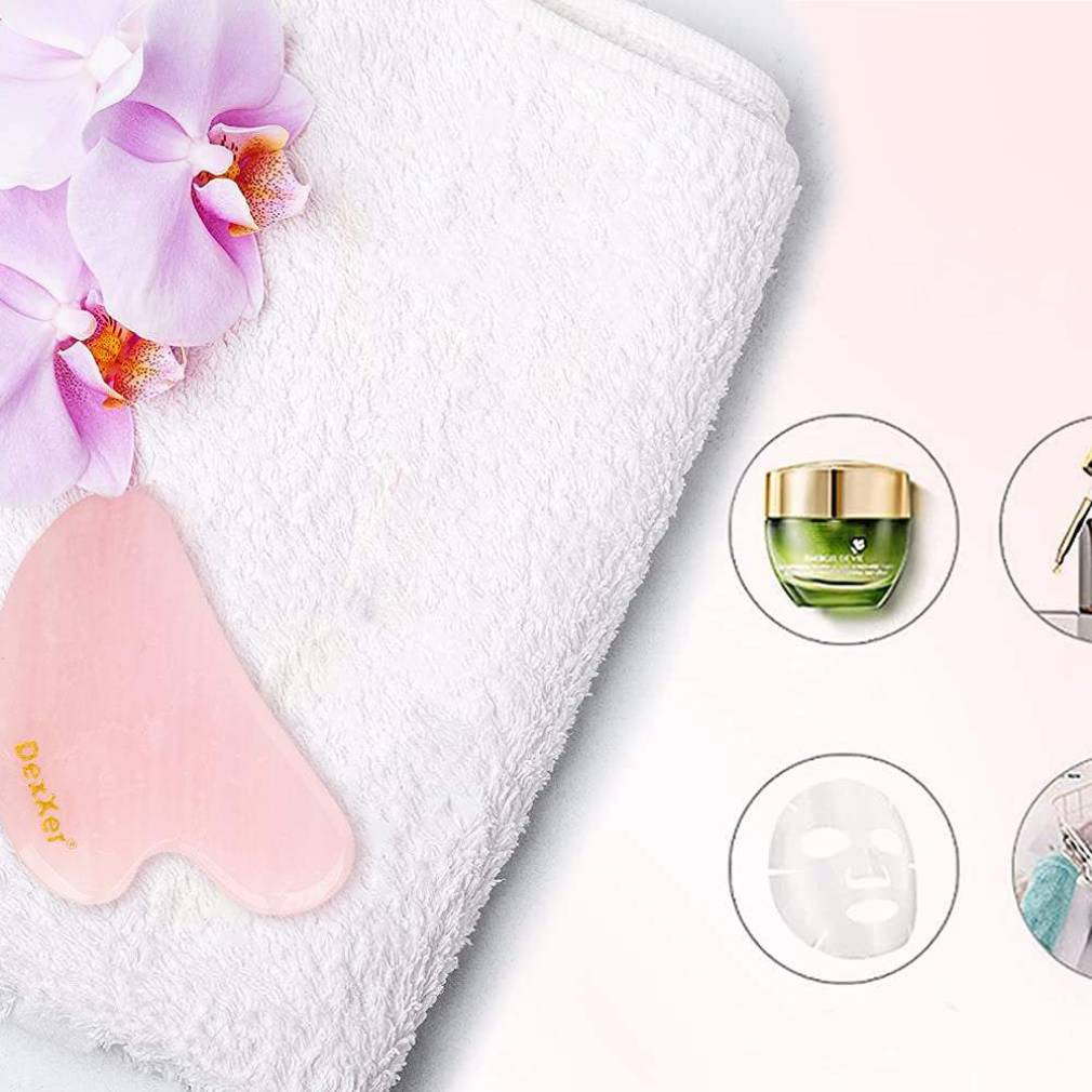 Gua Sha kvarca sejas masētājs, rozā