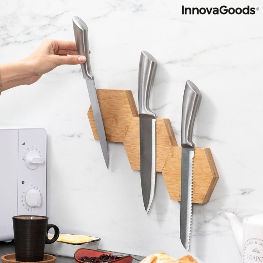 Nažu Turētājs Magnētisks Bambusa Pašlīpošs, 3 gabali, Līmējami