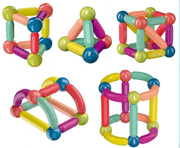 Magnētisko bloku komplekts 64 elementi