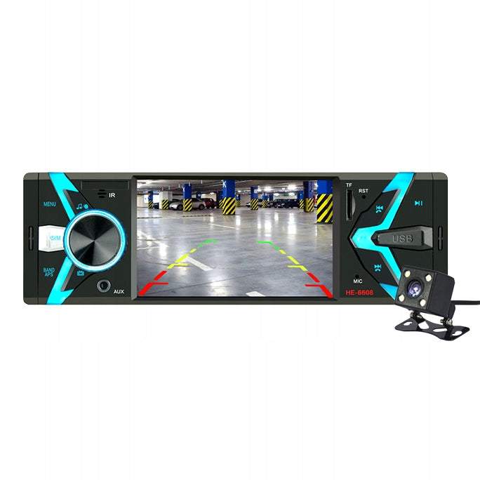 Multimēdiju automašīnas magnetols – radio ar LCD ekrānu un atpakaļskata kameru