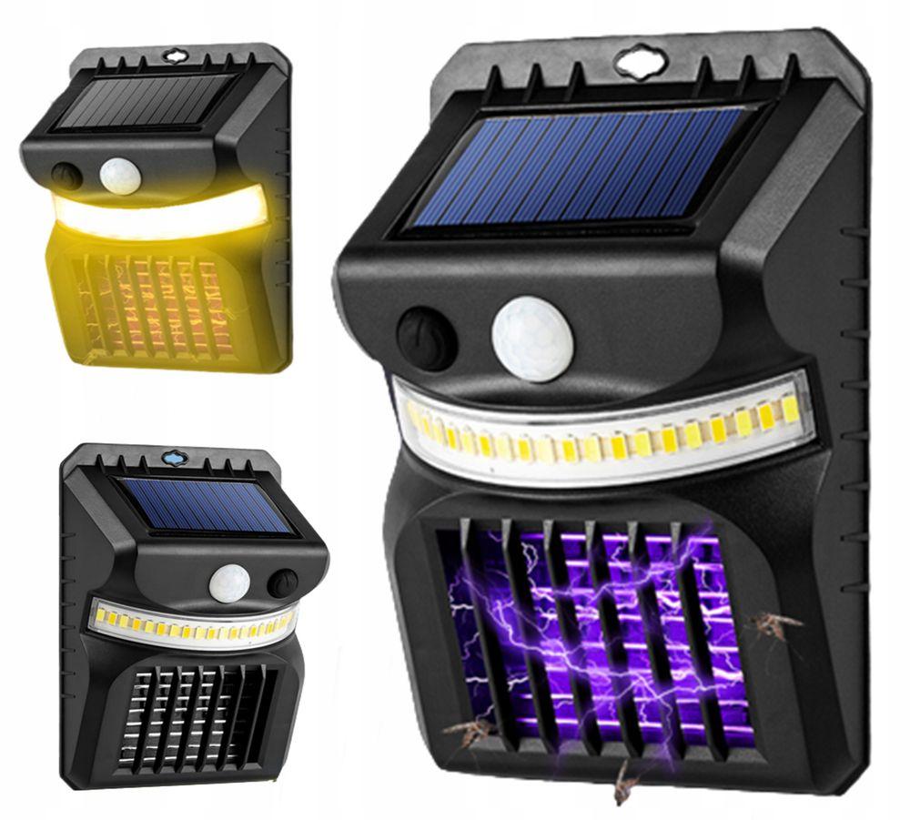 Ārā lampa ar UV anti-moskītu lampu un saules paneli