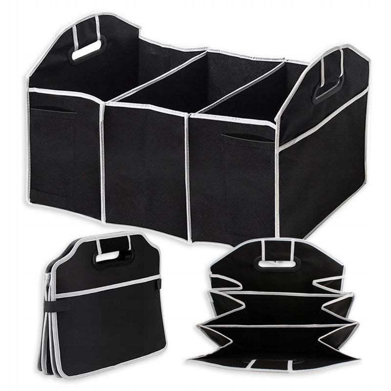 Automašīnas bagāžnieka organizators ar 3 nodalījumiem