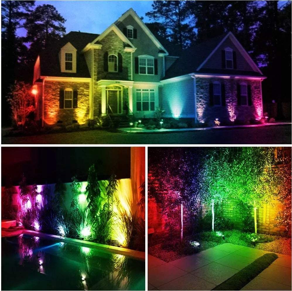 RGB LED ārā prožektors ar tālvadības pulti 50W IP65