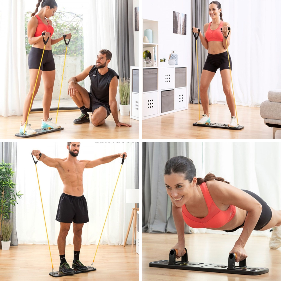 Dēlis treniņiem ar pretestības gumijām- atspiešanās dēlis