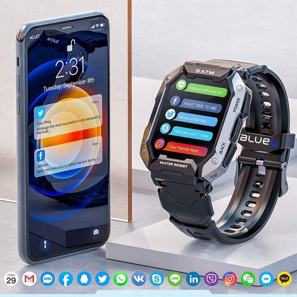 Viedpulkstenis SMART WATCH ARMY ūdensizturīgs, pedometrs, miega kontrole.