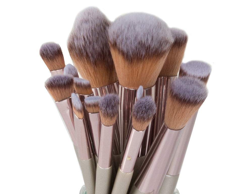 Profesionālo grima otu komplekts 14 gabali ar maciņu