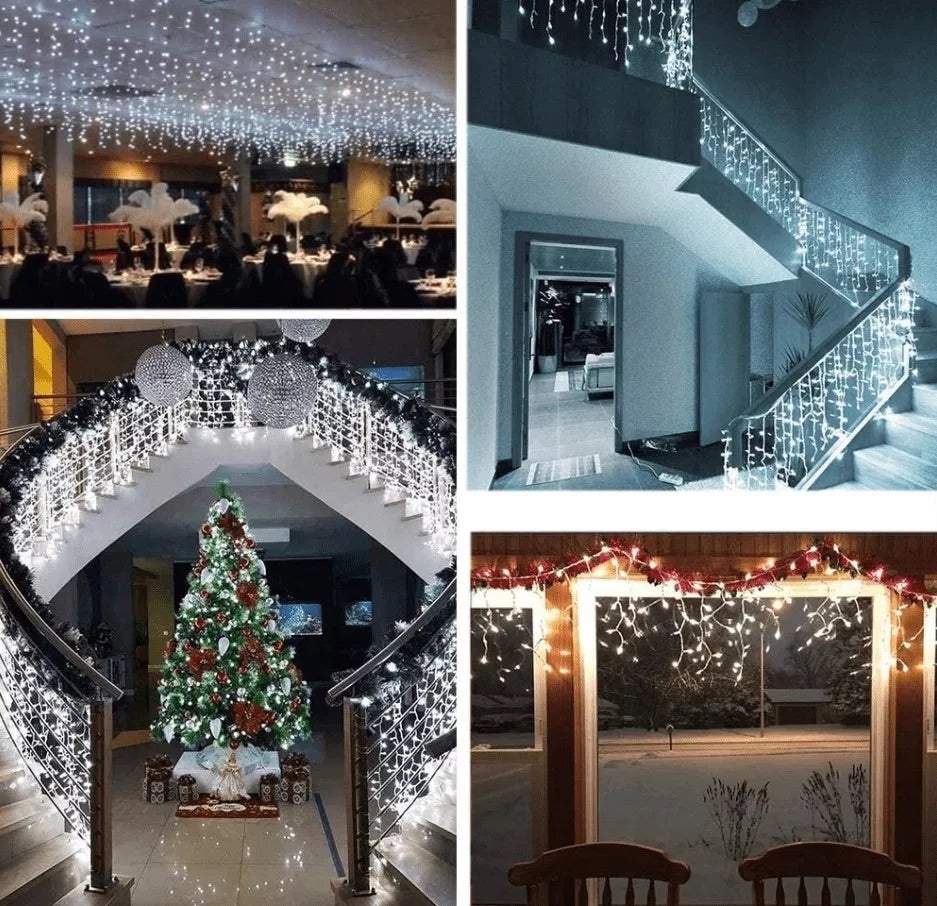 Āra LED lampiņas lāstekas,auksti baltas 4 M