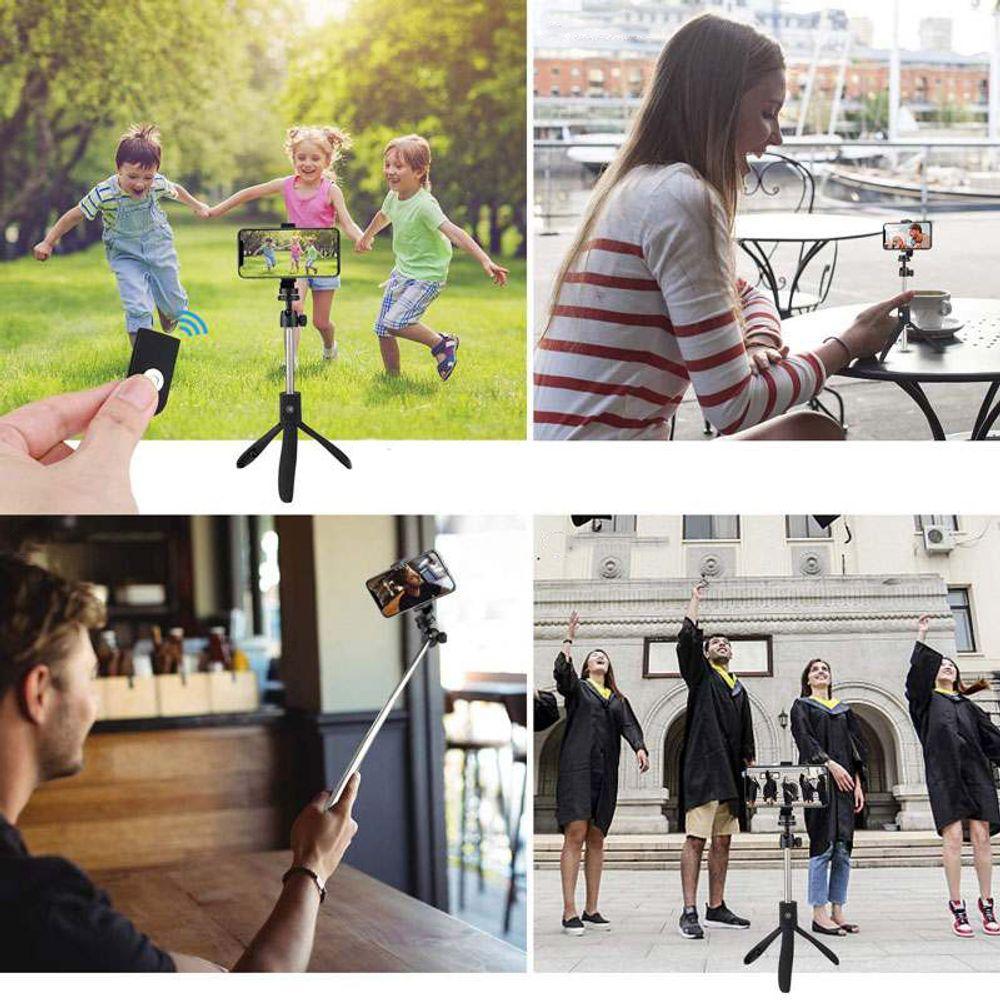 Statīvs trīskājis viedtālruņiem un kamerām ar pulti