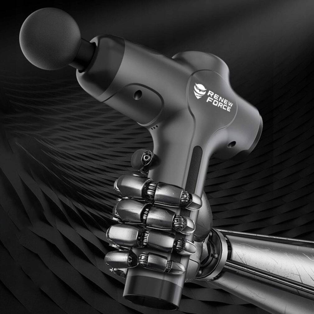 Masāžas pistole ar 10 uzgaļiem