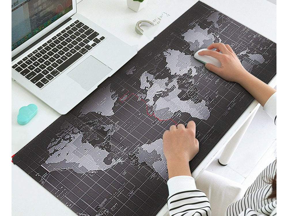 Spēļu peles paliktnis pasaules karte 90x40cm