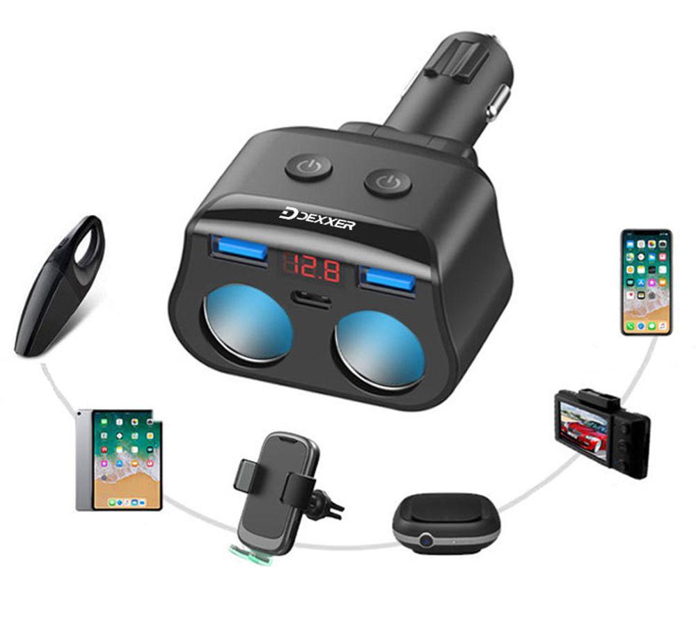 Auto piepīpētāja sadalītājs 2 porti 12-24V