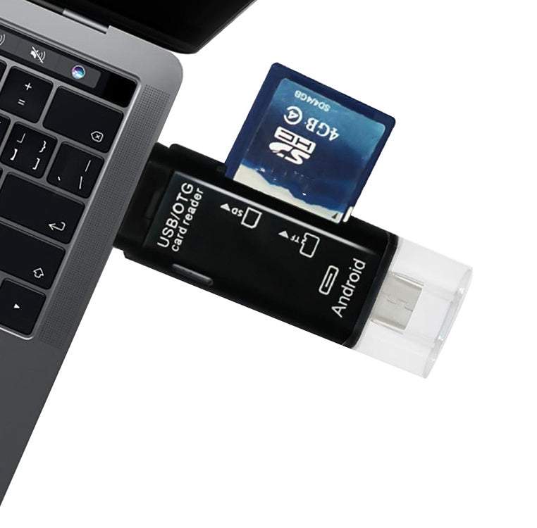 SD MicroSD TFUSB USB-C MICRO USB OTG 5in1 adapteris