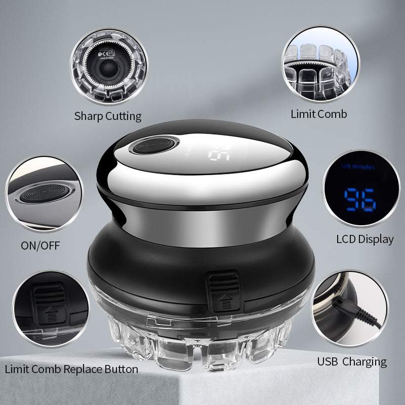 Bezvadu trimmeris matu griešanai 360°