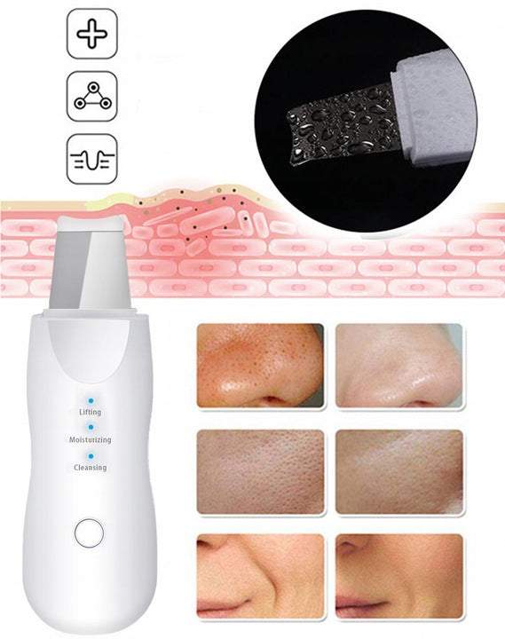 Eksfoliātors, sejas ādas skrubis ar augstas frekvences vibrācijas tehnoloģiju