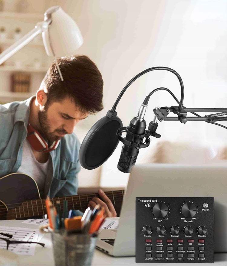 Mikrofons ar Pop filtru un USB kabeli