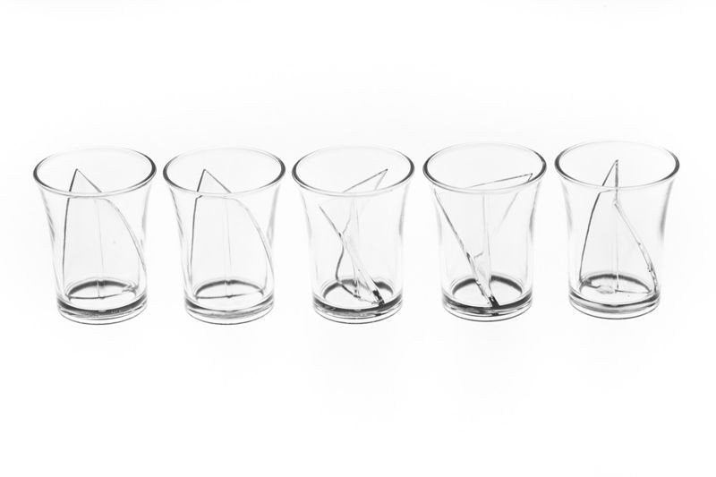 Mazās dzērienu glāzītes "Twister" 5 gab