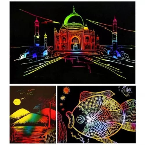 Noskrāpējamu lokšņu komplekts + koka irbulis