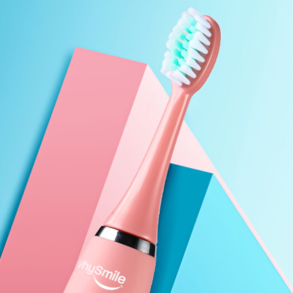 Rozā elektriskā zobu birste bērniem