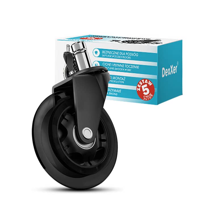 Gumijas riteņi krēslam