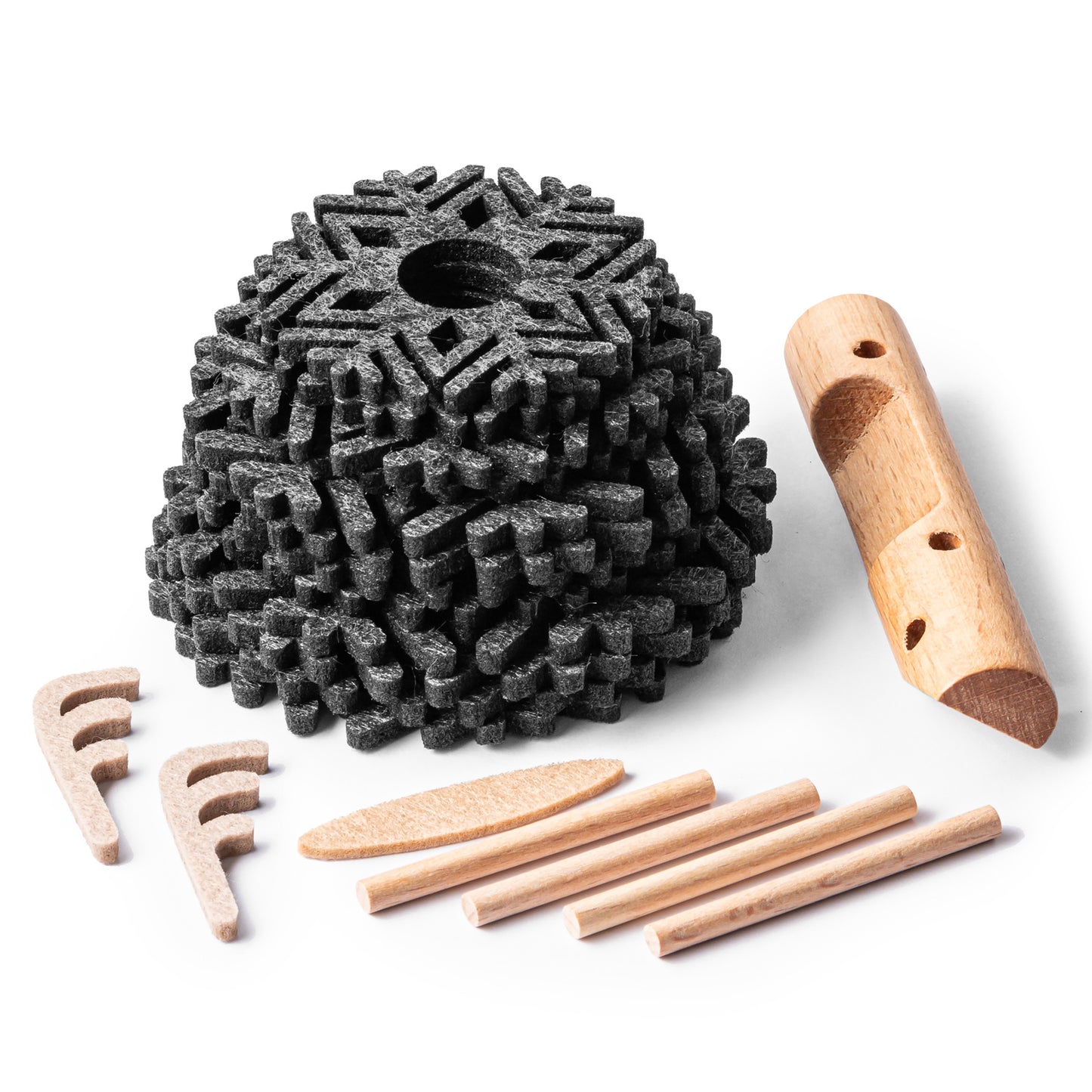 Aļņa filca paliktņi (12 gab.) - MELNI