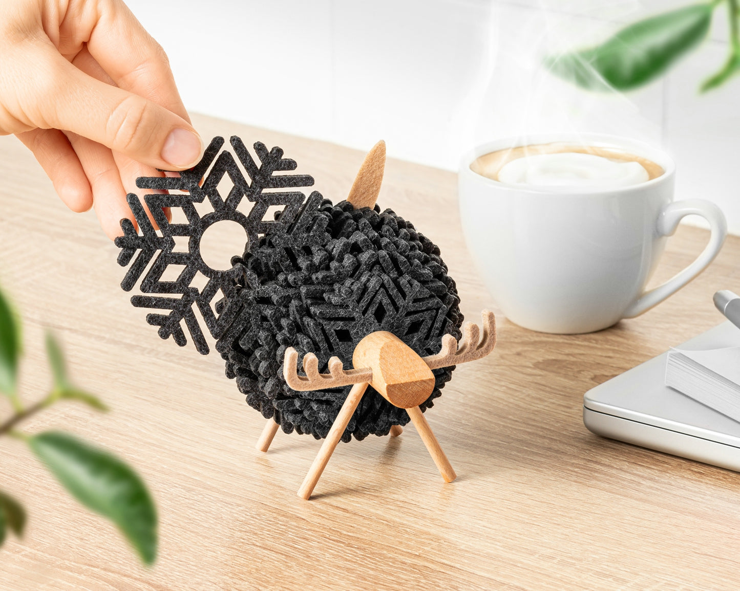 Aļņa filca paliktņi (12 gab.) - MELNI