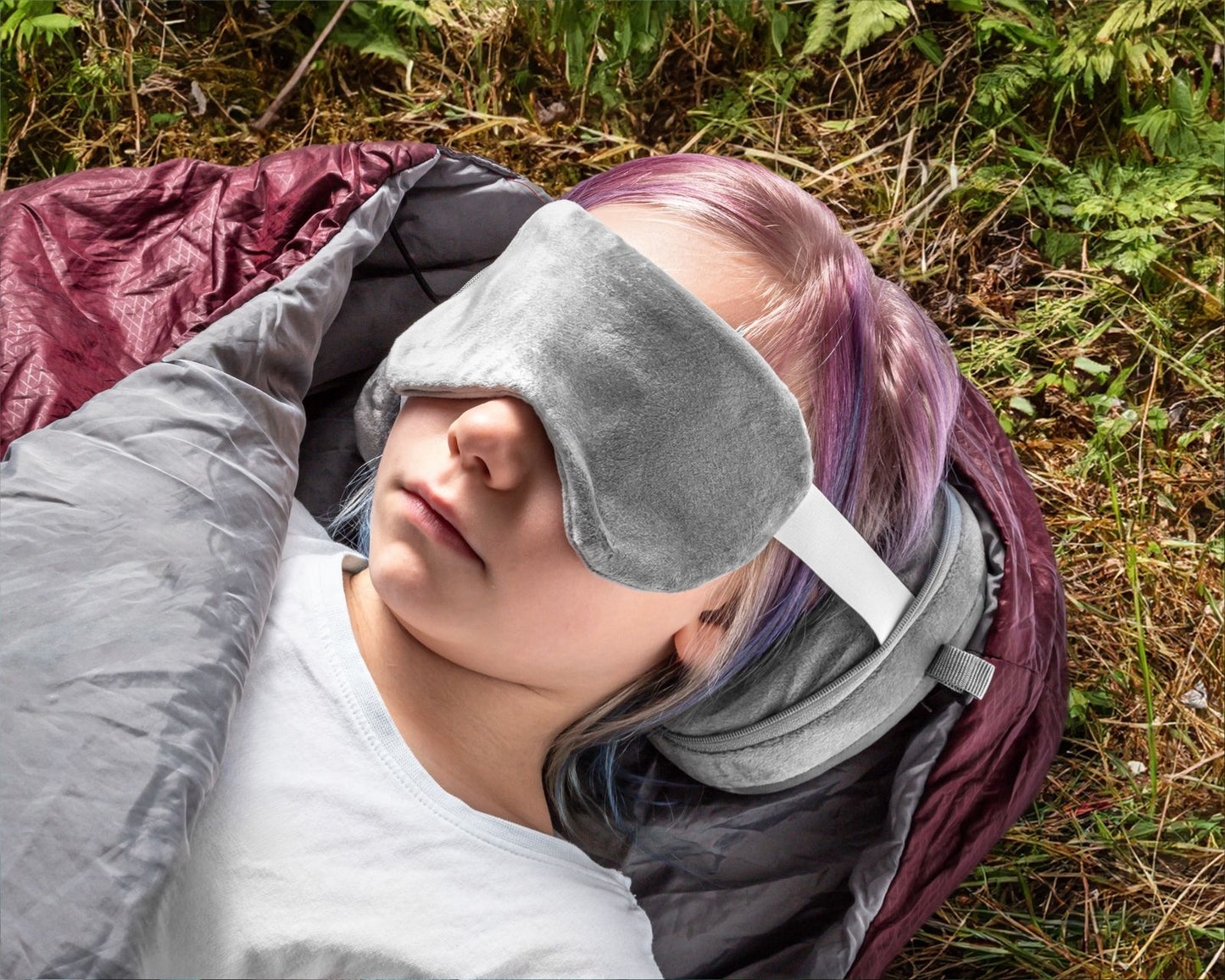 Ceļojuma spilvens ar acu masku CAT