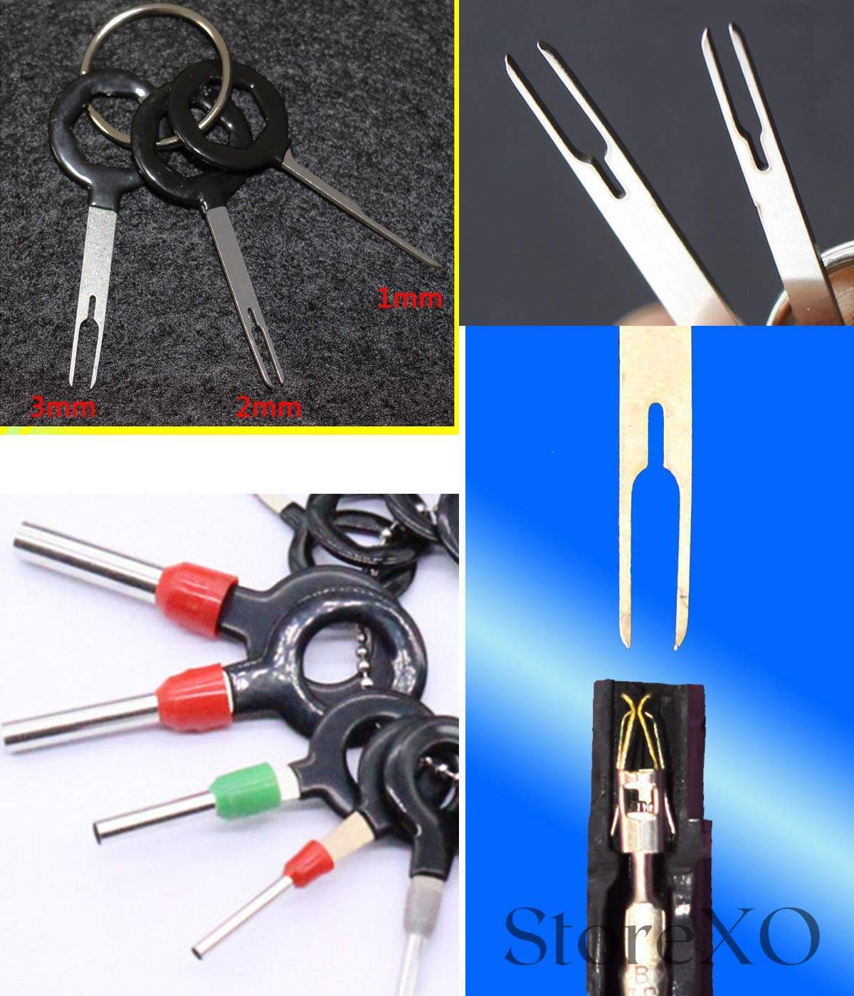 Atslēgu komplekts tapu noņemšanai 18 gab.