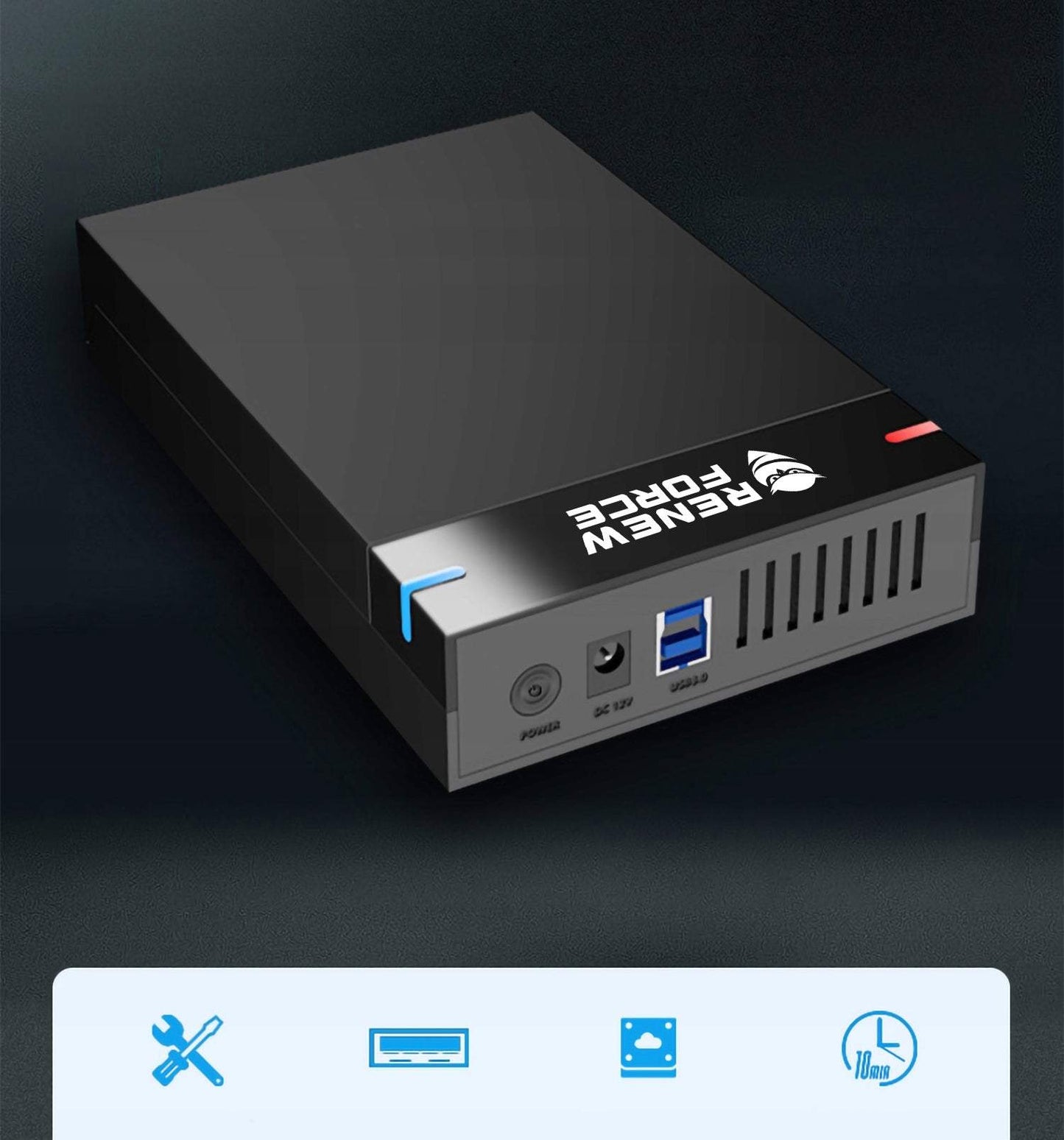 Cietā diska ietvars SATA 3.5/2.5″ USB 3.0