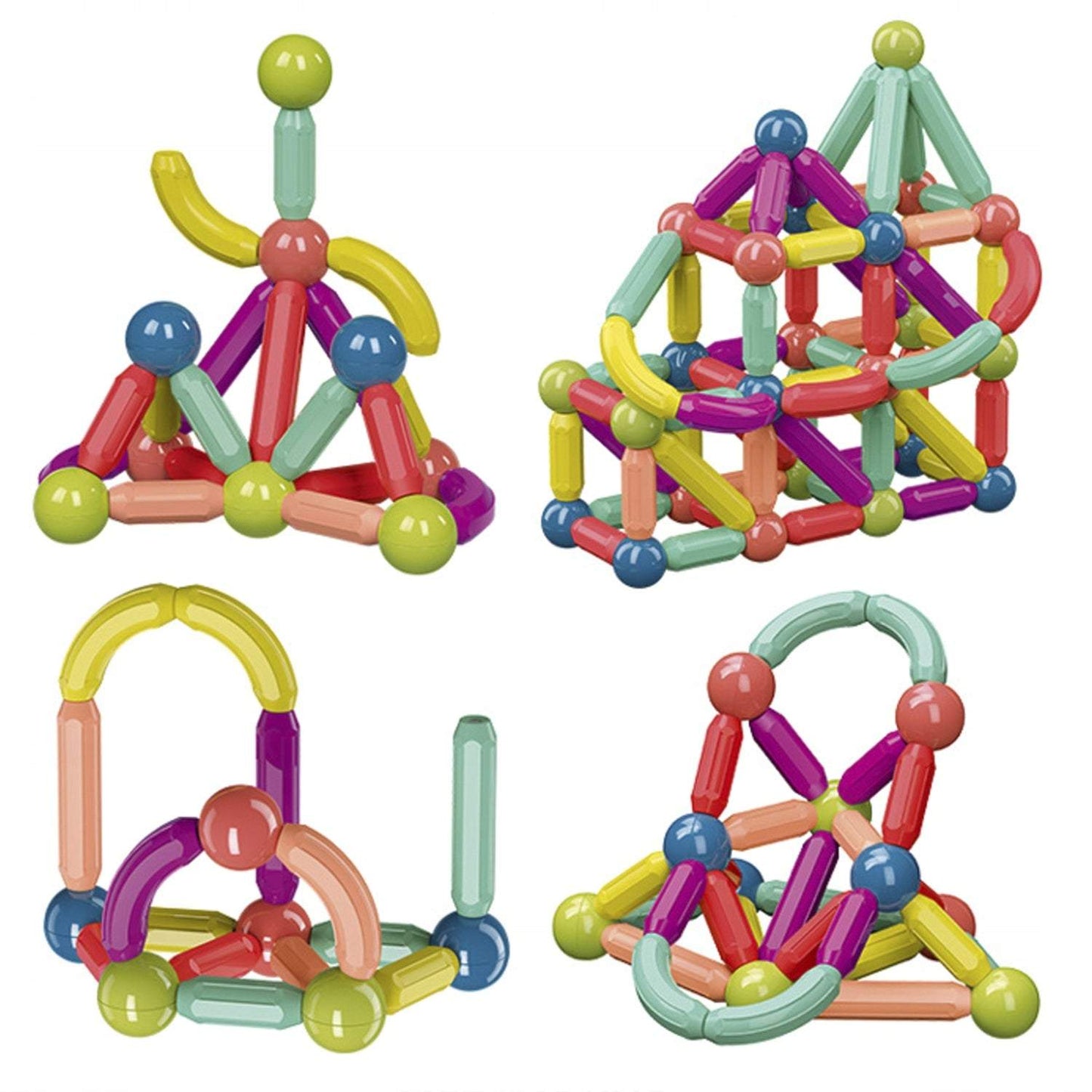 Magnētisko bloku komplekts 100 elementi