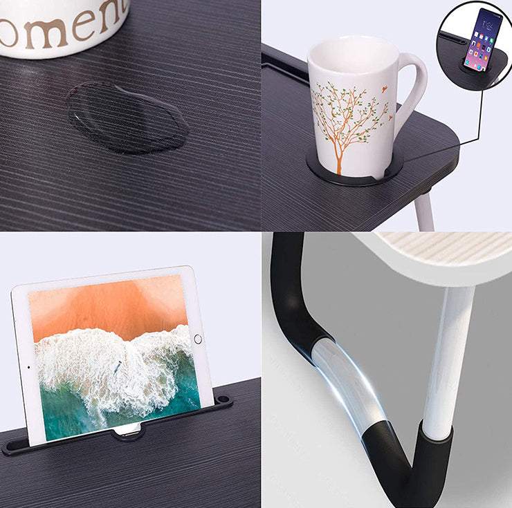 Saliekams galds datoram - pārnēsājams gultas galds