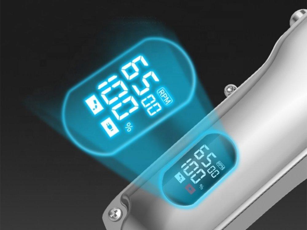 Profesionālais elektriskais bezvadu matu trimmeris ar LCD displeju + piederumi