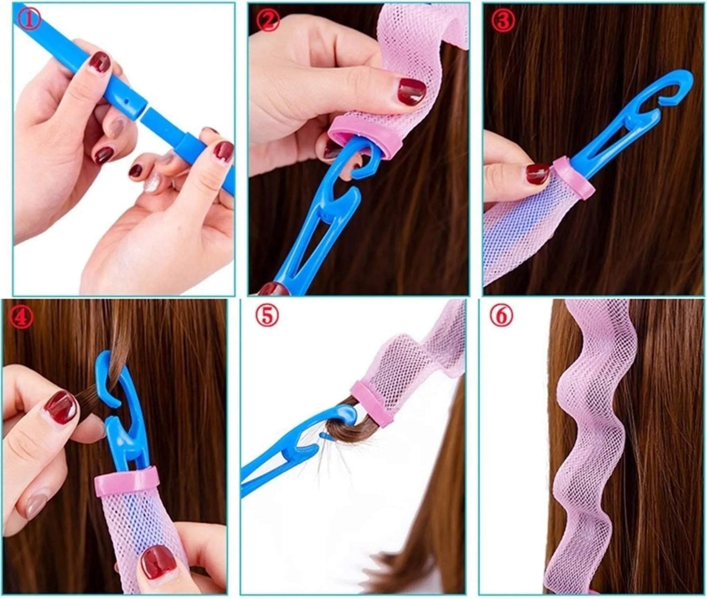 Matu ruļļi, matu veidošanas ruļļi elastīgie, bez karstuma