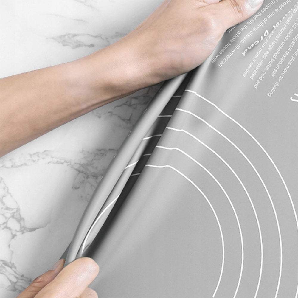 Virtuves galda komplekts gatavošanai – silikona paklājs mīklai, picai, mīklas rullis, nazis