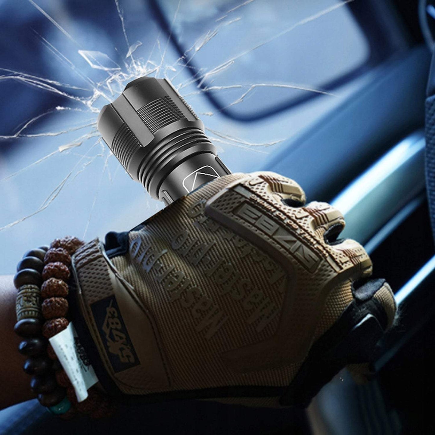 Taktiskais lukturis ar COB balto un sarkano gaismu, 6 dažādi režīmi