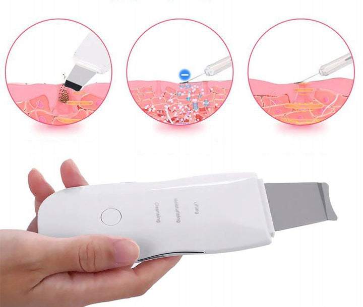 Eksfoliātors, sejas ādas skrubis ar augstas frekvences vibrācijas tehnoloģiju