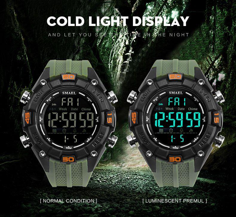 Digitāls vīriešu rokas pulkstenis