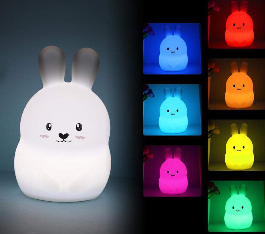 Nakts lampa zaķis RGB
