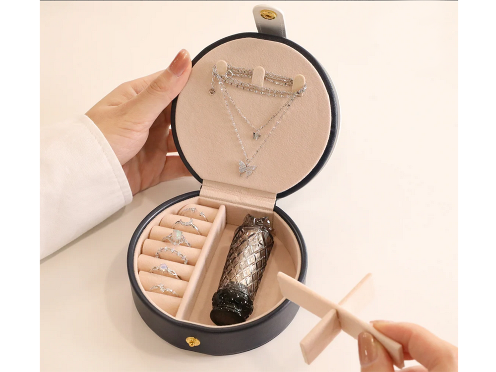 Juvelierizstrādājumu organizators, apaļš, 2 stāvi