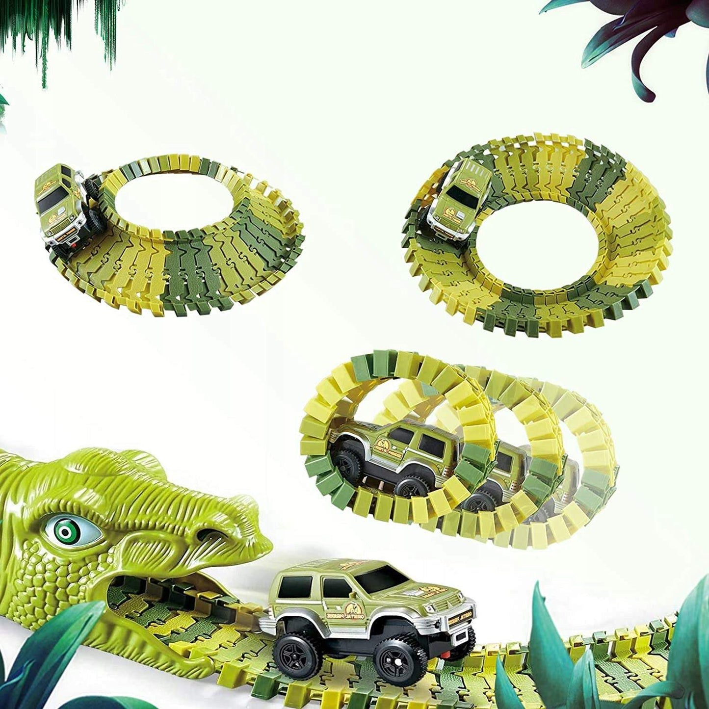 SACENSĪBU TRASE AUTOMAŠĪNĀM AR DINOZAURIEM 271 ELEMENTI