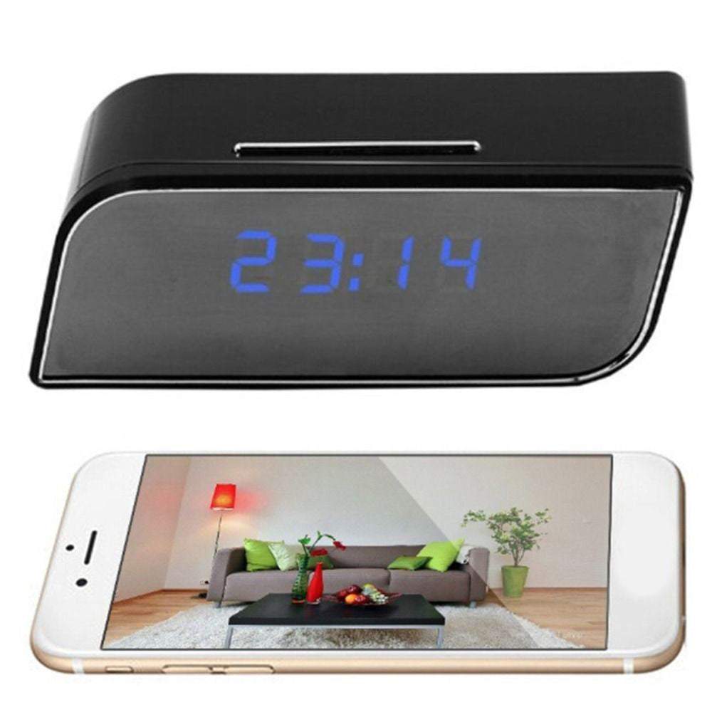 Spiegu kamera pulkstenī,LED, modinātājs, Full HD, Wi-Fi